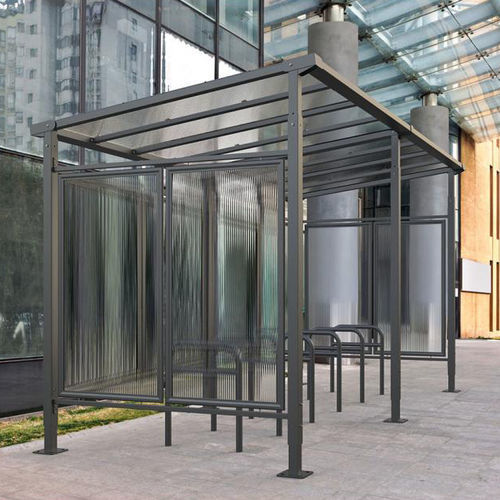 Polycarbonate canopy cycle shelter - MILAN - PROCITY - design / aluminium / steel