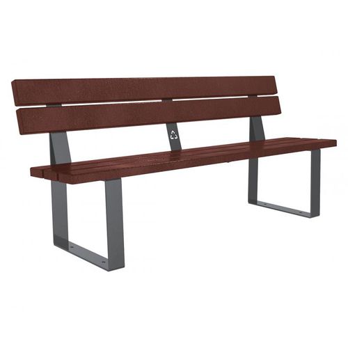 Contemporary public bench - RIGA - PROCITY - recycled plastic / galvanised steel / steel