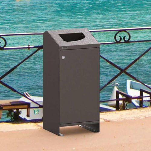Public trash can - Berlin  - PROCITY - galvanised steel / stainless steel / steel