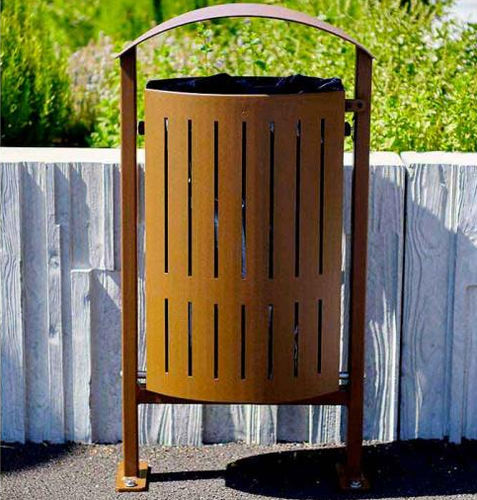 Public trash can - SILAOS® - PROCITY - floor-standing / steel / sheet steel