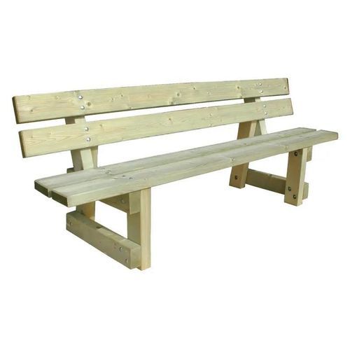 Minimalist design public bench - Porto - PROCITY - wood / with backrest / outdoor