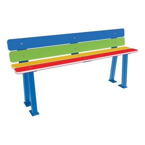 Powder-coated steel public bench - Rainbow - PROCITY - steel / stainless steel / painted steel