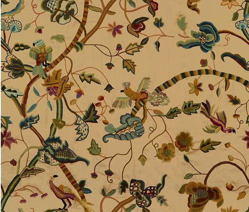 Upholstery fabric - COSIMO CREWEL - Lee Jofa - floral pattern / linen / acrylic