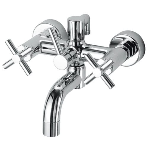 Double-handle bathtub mixer tap - 35.3400.0  - Fir Italia - wall-mounted / chromed metal / bathroom