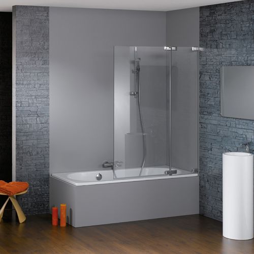 Pivoting bath screen - STUDIO PARIS ELEGANCE - Hüppe - frameless