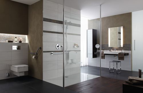 Walk-in shower - STUDIO BERLIN PURE - Hüppe - glass / rectangular