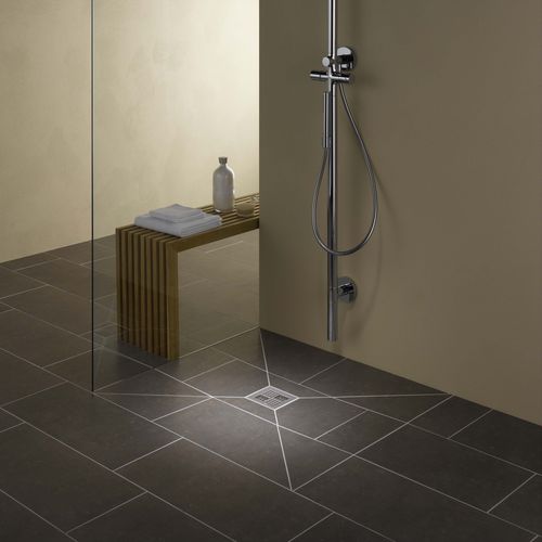 Square shower base - PORESTA® BF 95 - Poresta systems - tileable / flush / extra-flat