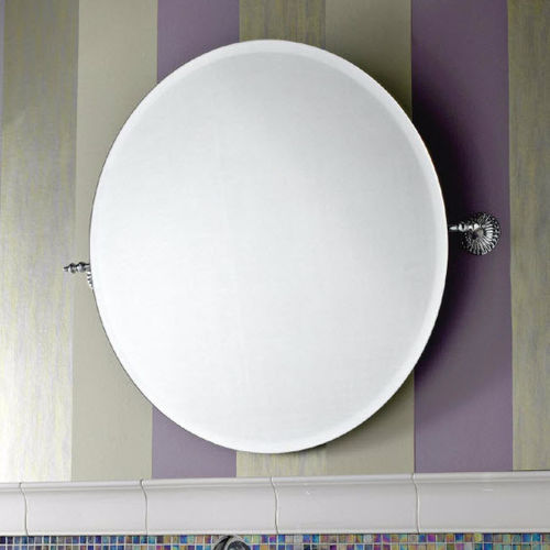 Wall-mounted bathroom mirror - SA113CR - Sbordoni - contemporary / round / metal