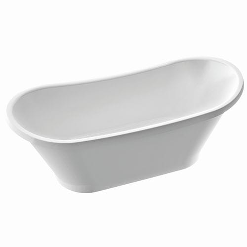 Oval bathtub - PIA - Marmorin - free-standing / composite / white