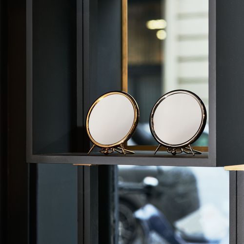 Table mirror - PENDULETTE  - Miroir Brot - traditional / round / metal