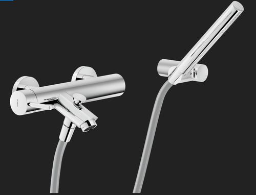 Bathtub mixer tap - LIVE: LV00110CR - Nobili Rubinetterie - shower / wall-mounted / brass