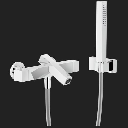 Bathtub mixer tap - TOWER: TW00010CR - Nobili Rubinetterie - wall-mounted / chrome-plated brass / bathroom