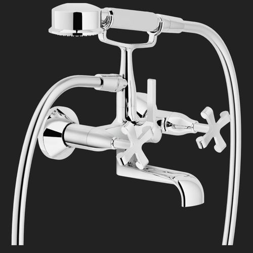 Double-handle bathtub mixer tap - CARLOS PRIMERO: CP210CR - Nobili Rubinetterie - wall-mounted / metal / bathroom