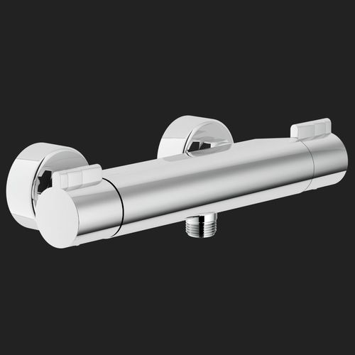 Double-handle shower mixer tap - ABC: AB87030CR - Nobili Rubinetterie - wall-mounted / thermostatic / brass
