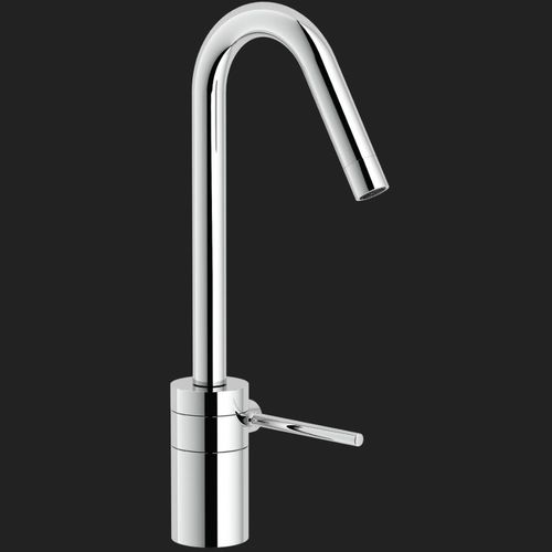 Countertop mixer tap - PLUS: PL00123CR - Nobili Rubinetterie - brass / stainless steel / kitchen