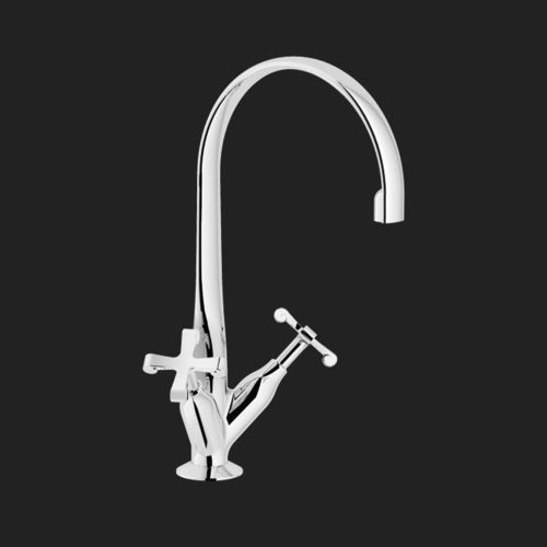 Countertop double-handle mixer tap - CARLOS PRIMERO: CP217CR - Nobili Rubinetterie - chrome-plated brass / stainless steel / kitchen