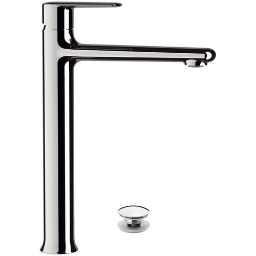 Washbasin mixer tap - V10L - Remer Rubinetterie - countertop / chrome-plated brass / bathroom