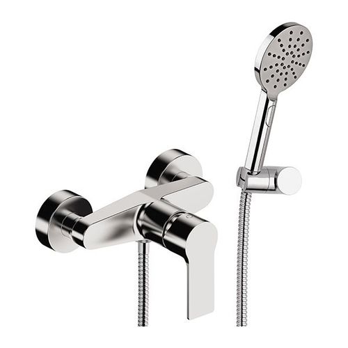 Shower mixer tap - EY38 - Remer Rubinetterie - wall-mounted / brass / ABS