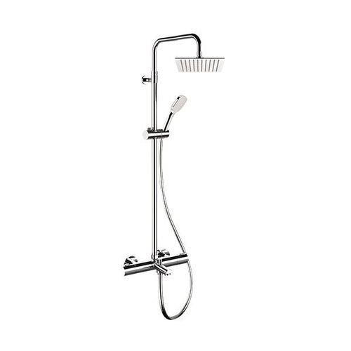 Thermostatic shower column - EQ34A8CPUFS20 SERIES - Remer Rubinetterie - stainless steel / wall-mounted / contemporary