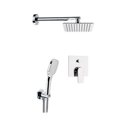 Recessed wall shower set - D09S028CPUFD20 - Remer Rubinetterie - contemporary / with hand shower