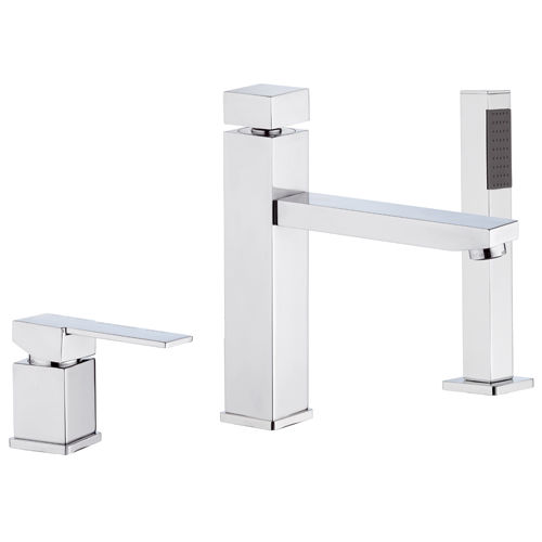 Bathtub mixer tap - Q07 - Remer Rubinetterie - countertop / mechanical / chrome-plated brass