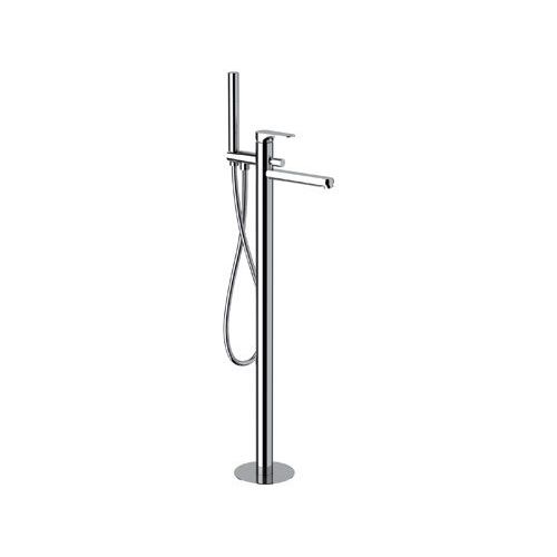 Shower mixer tap - L08 - Remer Rubinetterie - floor-mounted / integrated / chrome-plated brass