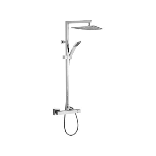 Wall-mounted shower column - Q37XL - Remer Rubinetterie - contemporary / with hand shower / with rail
