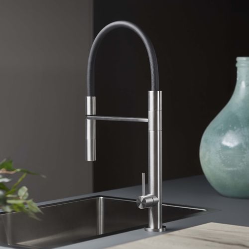 Countertop mixer tap - E0CU200 - Ritmonio Rubinetterie Srl - stainless steel / kitchen / 1-hole