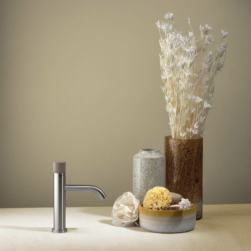 Washbasin mixer tap - E0BA0123CICM - Ritmonio Rubinetterie Srl - countertop / stainless steel / bathroom