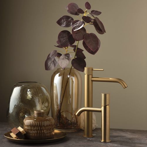 Washbasin mixer tap - PR51AV201F37+PR51MA102F37 - Ritmonio Rubinetterie Srl - countertop / chrome-plated brass / bathroom