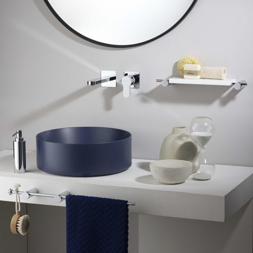 Washbasin mixer tap - PR37AH201CRL - Ritmonio Rubinetterie Srl - wall-mounted / built-in / chrome-plated brass