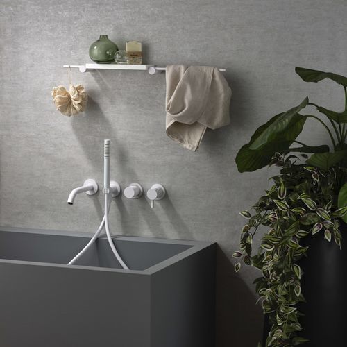Bathtub mixer tap - PR51EM201+PR51MC101 - Ritmonio Rubinetterie Srl - wall-mounted / built-in / chrome-plated brass
