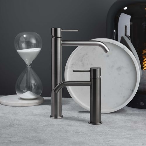 Washbasin mixer tap - PR52AF201IX - Ritmonio Rubinetterie Srl - countertop / brushed brass / bathroom