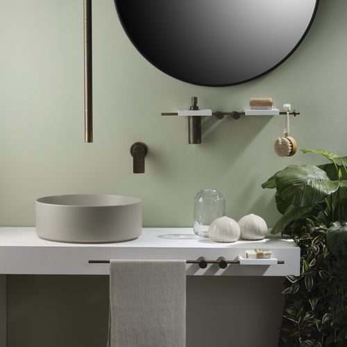 Washbasin mixer tap - E0BA0185H--C04 - Ritmonio Rubinetterie Srl - countertop / chrome-plated brass / bathroom