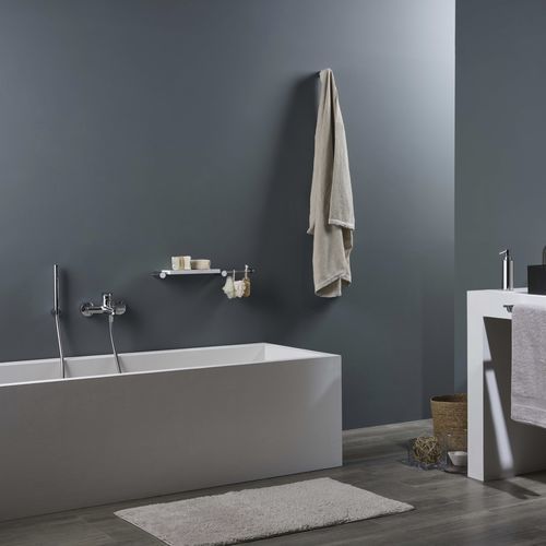 Bathtub mixer tap - PR38EH201CRL - Ritmonio Rubinetterie Srl - wall-mounted / chrome-plated brass / bathroom