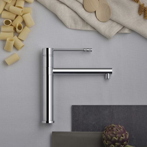 Washbasin mixer tap - E0CU00CRL - Ritmonio Rubinetterie Srl - countertop / chrome-plated brass / kitchen
