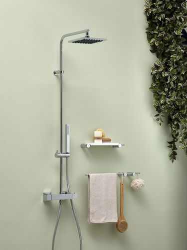 Wall-mounted shower set - 7ADN205 - Ritmonio Rubinetterie Srl - contemporary / commercial / with hand shower