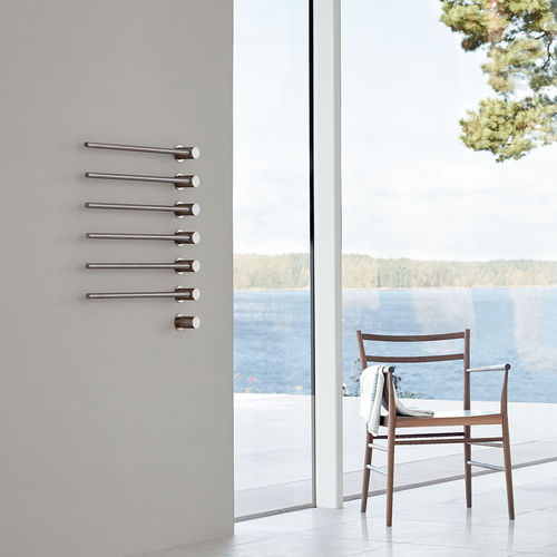Electric towel radiator - T39EL  - VOLA - design / stainless steel / silver-colored