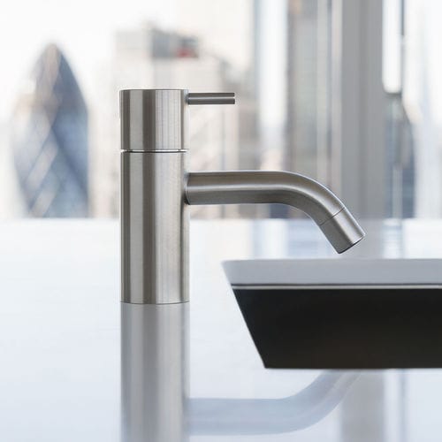 Washbasin mixer tap - HV1 series - VOLA - countertop / stainless steel / bathroom