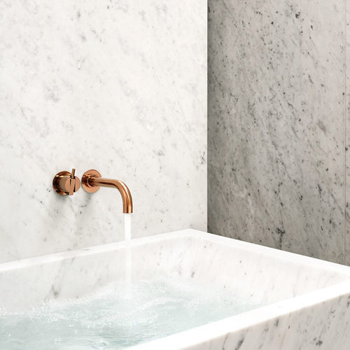 Bathtub mixer tap - 2111C series - VOLA - built-in / stainless steel / bathroom