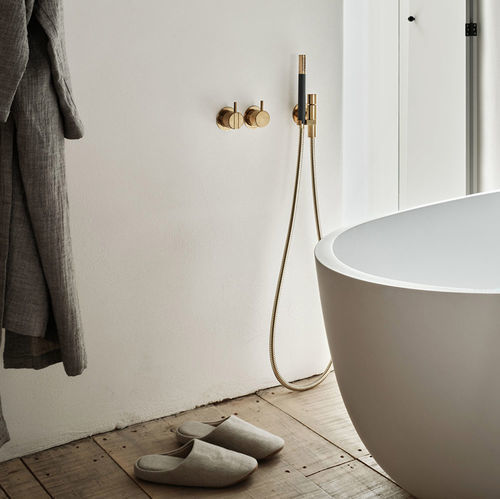 Bathtub mixer tap - 2471 series - VOLA - built-in / stainless steel / bathroom