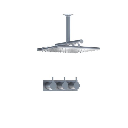 Thermostatic mixer tap - 5453A series - VOLA - shower / built-in / stainless steel