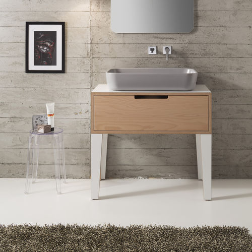 Countertop washbasin - 9007 - Scarabeo Ceramiche - ceramic / rectangular / without hole