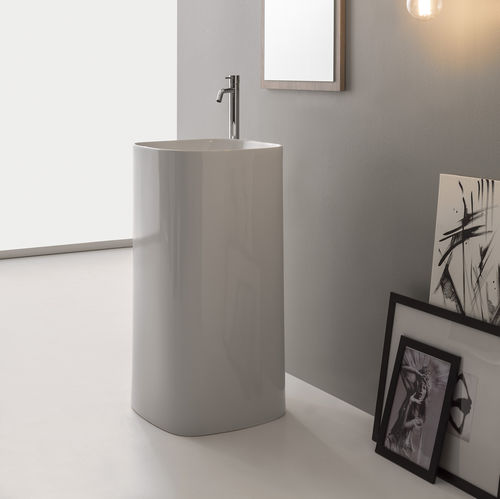 Countertop washbasin - Lavabo Moon - Scarabeo Ceramiche - ceramic / antibacterial / Made in Italy