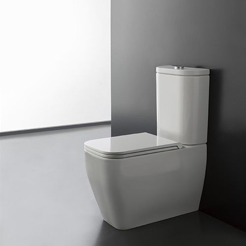 Monobloc toilet - 5140/CL - Scarabeo Ceramiche - ceramic / home / rectangular