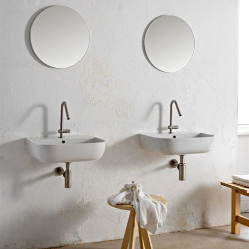 Countertop washbasin - Glam - Scarabeo Ceramiche - wall-mounted / ceramic / durable