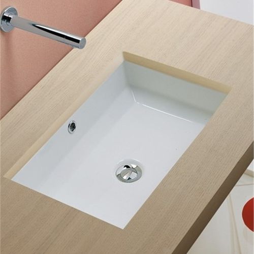 Undercounter washbasin - 8037 - Scarabeo Ceramiche - ceramic / rectangular / without hole