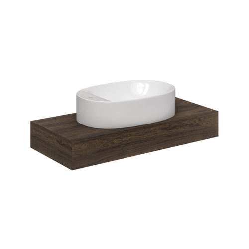 Countertop washbasin - SKINNY - Scarabeo Ceramiche - ceramic / with counter / custom