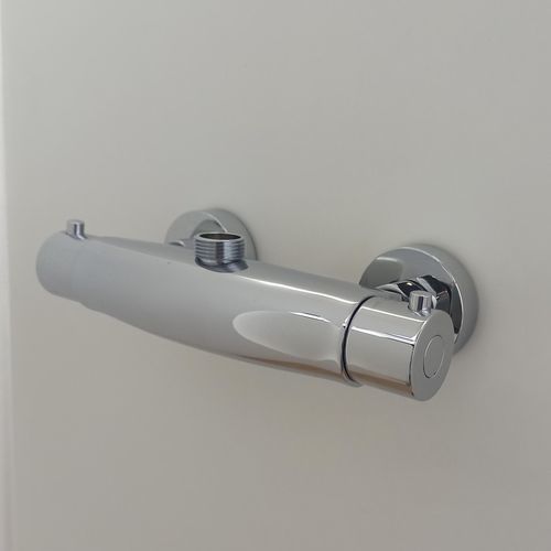 Shower mixer tap - RI756WOC - SUPERGRIF - wall-mounted / thermostatic / chromed metal