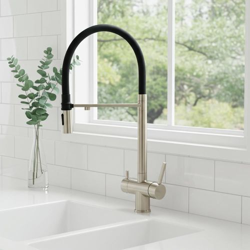 Countertop mixer tap - 403679INOX - SUPERGRIF - mechanical / satin stainless steel / kitchen